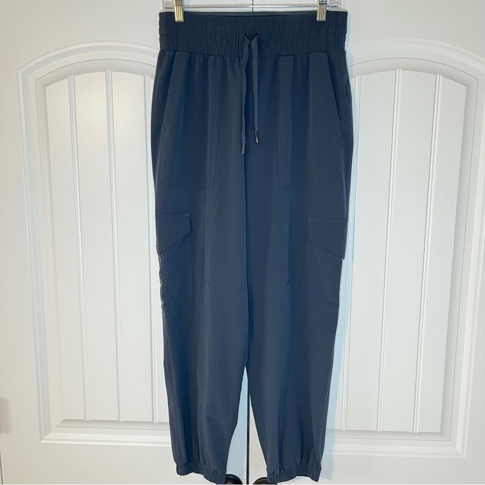 Spanx Casual Fridays Cargo Jogger Pant Dark Storm Size Medium Lounge Athletic - Picture 3 of 8